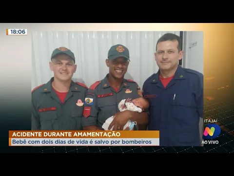 Bombeiros salvam recém-nascido de engasgamento em Navegantes
