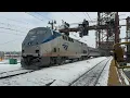 Amtrak Trains Newark Penn Station P42DC Leading a Regional Acela Meet - 26