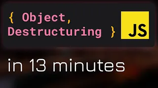 Object Destructuring in JavaScript - JavaScript Objects Tutorial Hindi