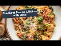 Crockpot Tuscan Chicken with Orzo