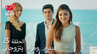 الحب لا يفهم الكلام الحلقة 23 ديدم ومراد يتزوجان 