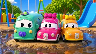 Baby Cars Trapped in Mud 🚌 Emergency Vehicles for Kids | Super Truck