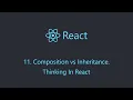 React 11 Composition vs Inheritance Thinking In React