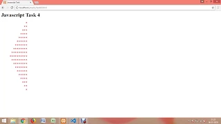 JavaScript pyramid pattern program task 4