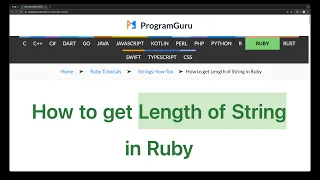 How to get Length of String in Ruby