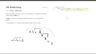 November 3 2024 LeetCode daily 796 Rotate String - Python solution explained