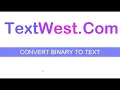 Convert Binary To Text