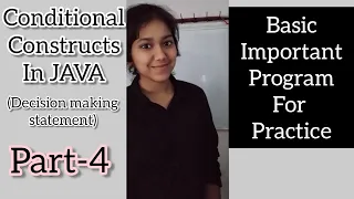 Class 9th ICSE l Conditional Constructs in JAVA l Part-4 l in Hindi l Basic Important Program s