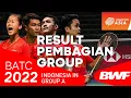 #BATC2022 FINALLY!! Berikut Drawing BADMINTON ASIA TEAM CHAMPIONSHIP 2022 Men's \u0026 Women's Team