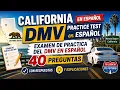 California DMV Practice Test in Spanish Examen de Practica del DMV En Espanol 40 Questions