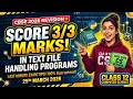 Programming PYQs on text file handling Class 12th CS exam revision CBSE 2026