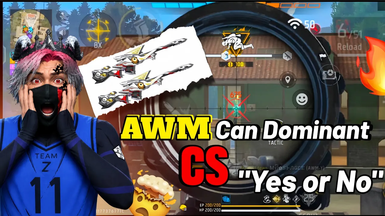 I Tried ONLY AWM in CS Mode…| AWM can dominant CS 🤯🔥#freefire #mahigamingff #funny #awm