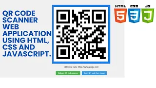 QR Code Scanner Web App using HTML CSS and JavaScript jsQR js example