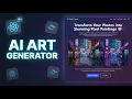 Client Project Showcase AI Image to Art Web App React JS Tailwind CSS