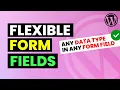 Add Custom Form Fields with Custom Data in WordPress Website Wordpress Contact Form Customization
