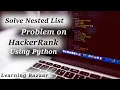 Python Nested Lists Hackerrank Solution Find Students with Second Lowest Mark