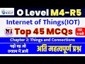 O Level IOT Things and Connections MCQs Questions and Answers m4 r5 mcq questions and Answers