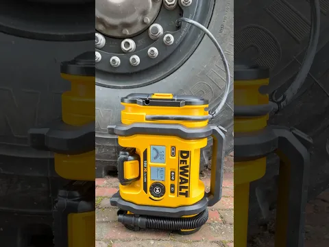 DEWALT 18 Volt Akku- und Netz-Kompressor - pumpt meinen 16.00R20 Reifen auf 6 bar
