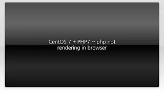 CentOS 7 PHP7 -