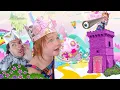 Download Lagu KiNG and QUEEN explore RAiNBOW JUNGLE!!  Finding New Unicorn Pets with Dad, neighbor play pretend 🦄