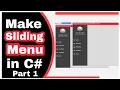 How to Create Sliding Menu Without Using Extra or Third Party Tools in Csharp VS 2012 Part 1