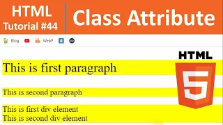 HTML Tutorial - Class Attribute in HTML