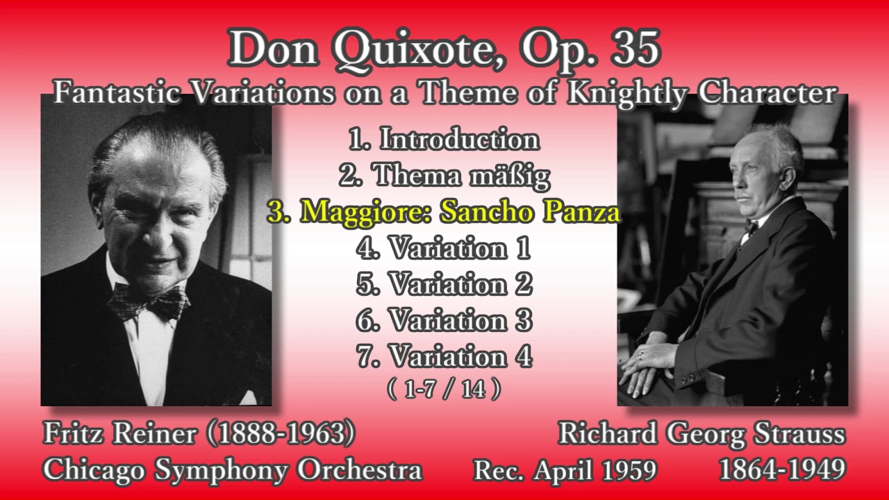 R. Strauss: Don Quixote, Reiner & CSO (1959) R. シュトラウス 交響詩ドン・キホーテ ライナー