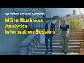 MS in Business Analytics Program Information Session