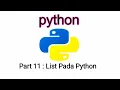 Python Tutorial - List pada python