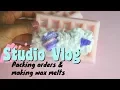 Etsy Shop Studio Vlog Packing Orders Making Wax Melts