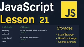 JavaScript Lesson 21 Web Storage LocalStorage SessionStorage and Cookies