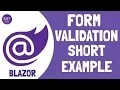 Blazor Set Form Validation Basic Validation