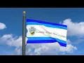 Flag of San Bernardino County California moving clouds