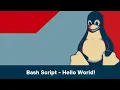 Bash Shell Script - Hello World