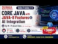 CORE JAVA with JAVA-8 Features AI Integration Online Training DURGASOFT