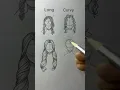 How to draw hair Long and curvy