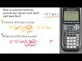 How to Convert Pressure Units psi bar
