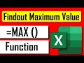 How to Use MAX Function in Excel