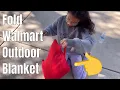 Fold Walmart Mainstay Outdoor Blanket