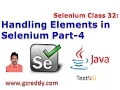 Selenium 32 Handling Elements in Selenium Part-4