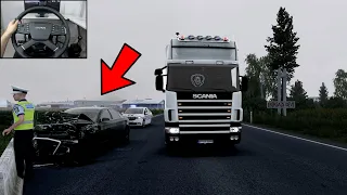 Scania 4 Series Realistic Drive In Romania Euro Truck Simulator 2 Steering Wheel Gameplay 