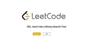 LeetCode 701 Insert into a Binary Search Tree
