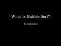 What is bubble sort