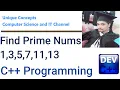 Prime Numbers C Programming Language Class 13