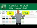 Download Lagu Opmaken als tabel. Wel doen of niet?