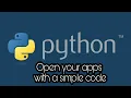 Python Code to open desktop app