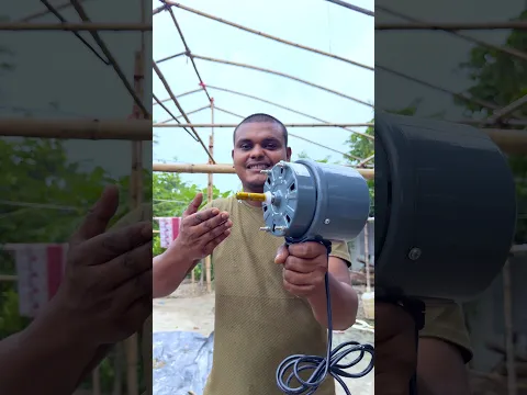 Making homemade special motor+ stand fan #shots #project #experiment #diy #sujanexperiment