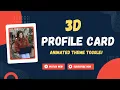 3D Neomorphic Glassmorphism Profile Card Modern UI Design with Animated Theme Toggle