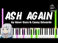 Download Lagu Ash Again by Gawr Gura \u0026 Casey Edwards  synthesia piano tutorial + sheet music + lyrics