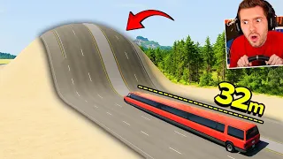 32 METROS de CARRO numa LOMBADA GIGANTE no BeamNG Drive!
